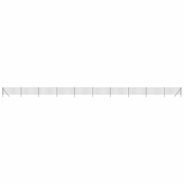 Maschendrahtzaun Anthrazit 1,1x25 m Verzinkter Stahl