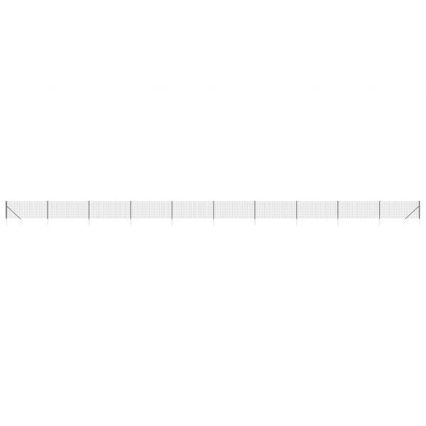 Maschendrahtzaun mit Bodenhülsen Anthrazit 1x25 m