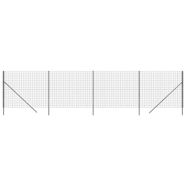 Maschendrahtzaun Anthrazit 1,4x10 m Verzinkter Stahl