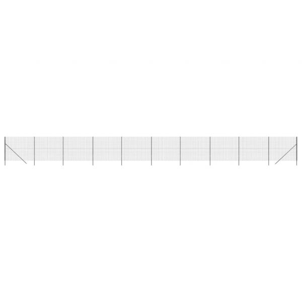 Maschendrahtzaun Anthrazit 2,2x25 m Verzinkter Stahl