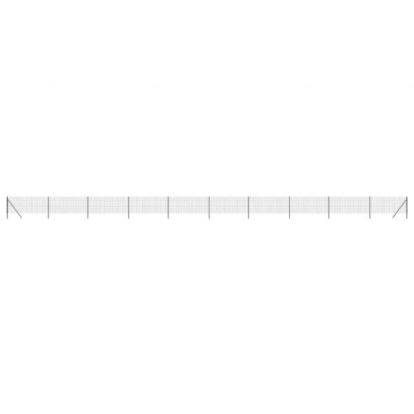 Maschendrahtzaun Anthrazit 1,1x25 m Verzinkter Stahl