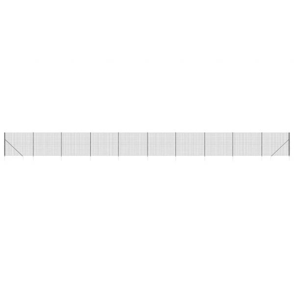 Maschendrahtzaun mit Bodenhülsen Anthrazit 1,4x25 m