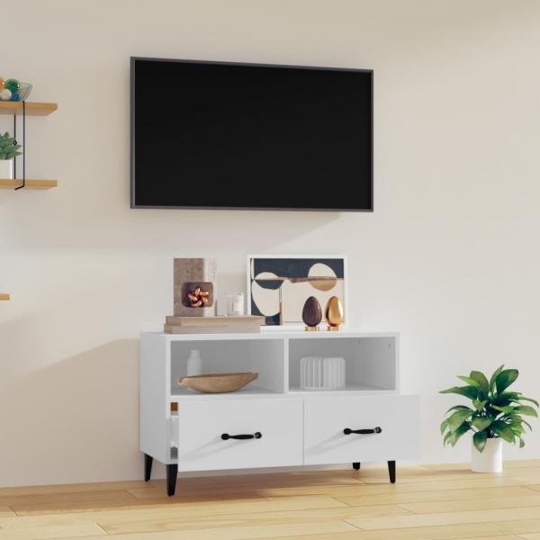 TV-Schrank Weiß 80x36x50 cm Holzwerkstoff