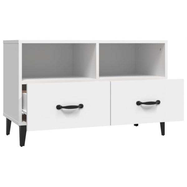 TV-Schrank Weiß 80x36x50 cm Holzwerkstoff