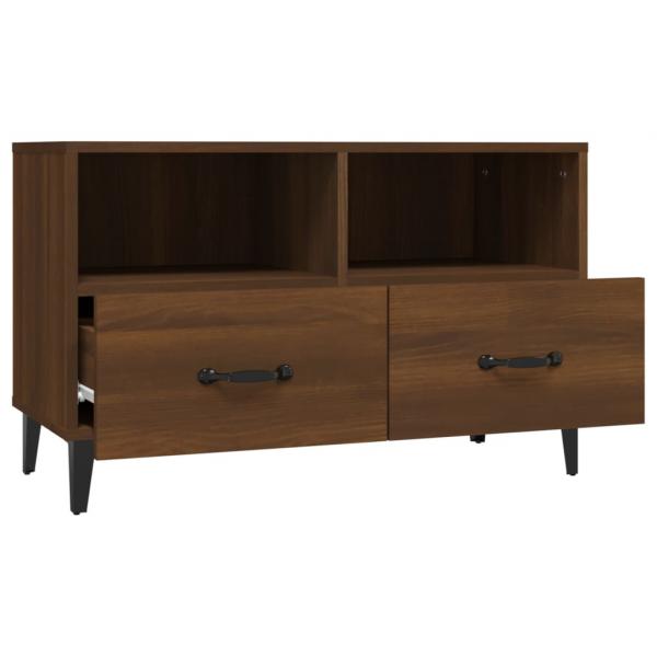 TV-Schrank Braun Eichen-Optik 80x36x50 cm Holzwerkstoff