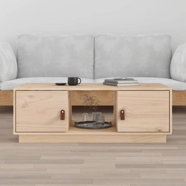 ARDEBO.de -  Couchtisch 100x50x35 cm Massivholz Kiefer