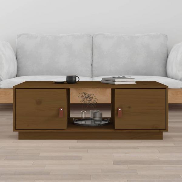 ARDEBO.de - Couchtisch Honigbraun 100x50x35 cm Massivholz Kiefer