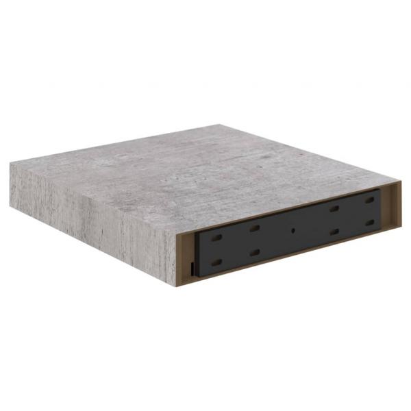 Schweberegale 2 Stk. Betongrau 23x23,5x3,8 cm MDF