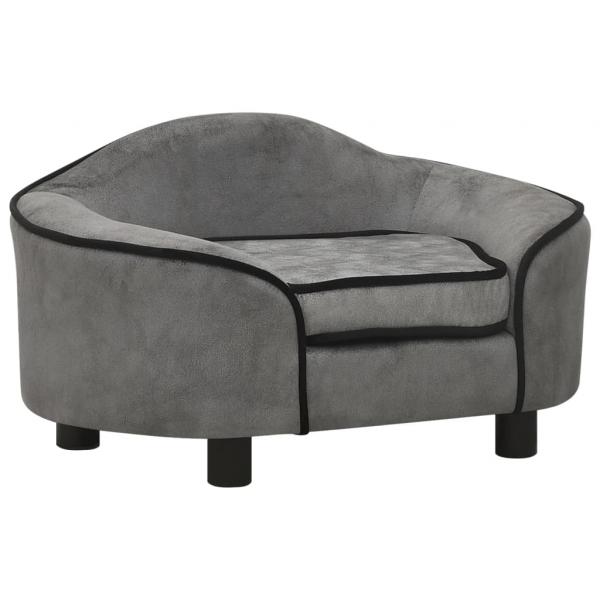 ARDEBO.de - Hundesofa Grau 67x47x36 cm Plüsch