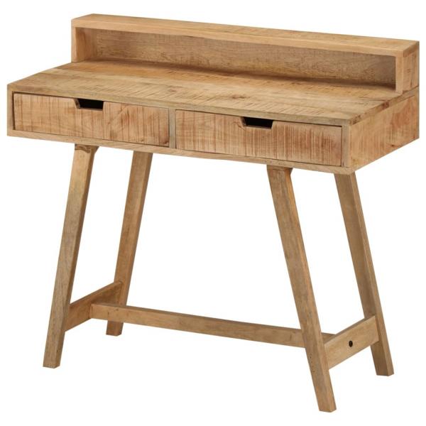 ARDEBO.de - Schreibtisch 100x45x90 cm Raues Massives Mangoholz