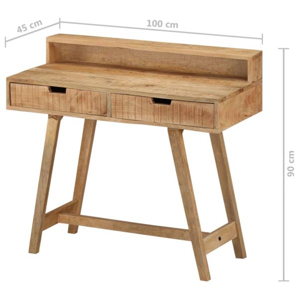 Schreibtisch 100x45x90 cm Raues Massives Mangoholz