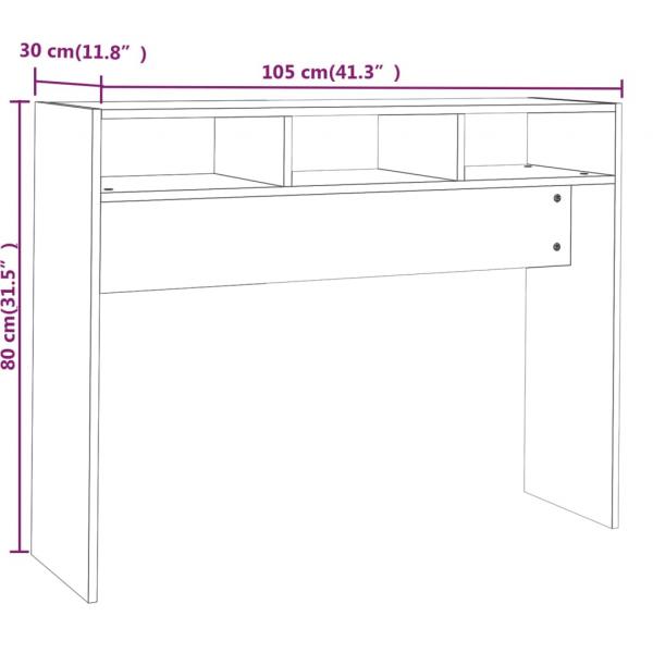 Konsolentisch Grau Sonoma 105x30x80 cm Holzwerkstoff