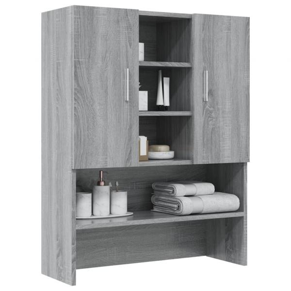 Waschmaschinenschrank Grau Sonoma 70,5x25,5x90 cm