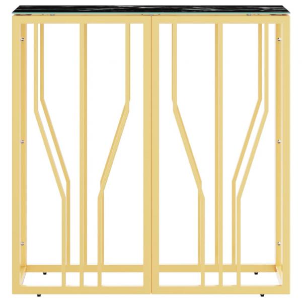 Konsolentisch Golden 70x30x70 cm Edelstahl und Glas