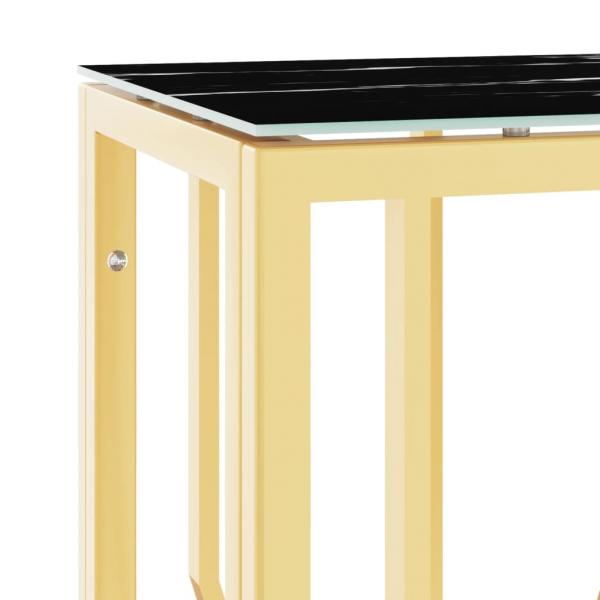 Konsolentisch Golden 70x30x70 cm Edelstahl und Glas