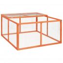 Kaninchenstall 124x120x60 cm Massivholz Tanne