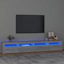 TV-Schrank mit LED-Leuchten Grau Sonoma 240x35x40 cm