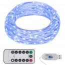 LED-Lichterdraht 40 m 400 LED Blau 8 Funktionen