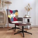 Relaxsessel mit Hocker Patchwork Stoff