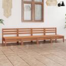 4-tlg. Garten-Lounge-Set Honigbraun Massivholz Kiefer