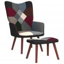 Relaxsessel mit Hocker Patchwork Stoff