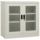 Büroschrank Hellgrau 90x40x90 cm Stahl 