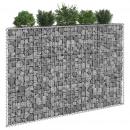  Gabionen-Hochbeet Trapezform Verzinkter Stahl 150x20x100 cm