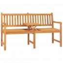 Gartenbank 3-Sitzer mit Tisch 150 cm Massivholz Teak