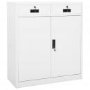 Büroschrank Weiß 90x40x102 cm Stahl