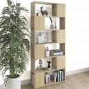 Bücherregal Raumteiler Sonoma-Eiche 80x24x186 cm Holzwerkstoff