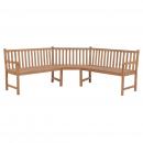 Garten-Eckbank 185x185x90 cm Massivholz Teak