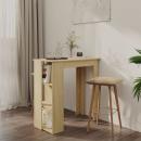 Bartisch mit Regal Sonoma-Eiche 102x50x103,5 cm Holzwerkstoff