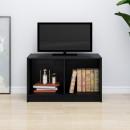 TV-Schrank Schwarz 70x33x42 cm Massivholz Kiefer