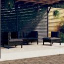 4-tlg. Garten-Lounge-Set mit Kissen Massivholz Kiefer