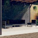 5-tlg. Garten-Lounge-Set mit Kissen Kiefer Massivholz