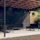 7-tlg. Garten-Lounge-Set mit Kissen Kiefer Massivholz