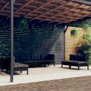 8-tlg. Garten-Lounge-Set mit Kissen Massivholz Kiefer