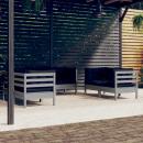 6-tlg. Garten-Lounge-Set mit Kissen Kiefer Massivholz