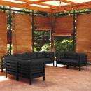 8-tlg. Garten-Lounge-Set mit Kissen Kiefer Massivholz