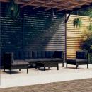 7-tlg. Garten-Lounge-Set mit Kissen Kiefer Massivholz