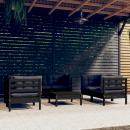 7-tlg. Garten-Lounge-Set mit Kissen Kiefer Massivholz