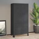 Industrial Kleiderschrank Anthrazit 90x50x180 cm Metall