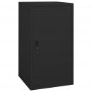 Sattelschrank Schwarz 53x53x105 cm Stahl  