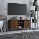 TV-Schrank mit Metallbeinen Braun Eichen-Optik 103,5x35x50 cm