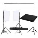 Fotostudio-Set mit Beleuchtung und Hintergrund