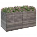 Pflanzkübel Grau 157x80x80 cm Poly Rattan