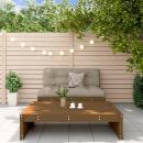 2-tlg. Garten-Lounge-Set mit Kissen Honigbraun Massivholz