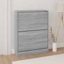 Schuhschrank Grau Sonoma 59x17x81 cm Holzwerkstoff