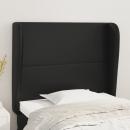 Kopfteil mit Ohren Schwarz 83x23x118/128 cm Kunstleder