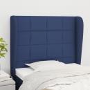 Kopfteil mit Ohren Blau 93x23x118/128 cm Stoff